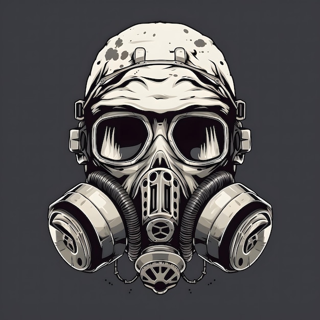 Photo gas mask illustrator smallscale art with big impact