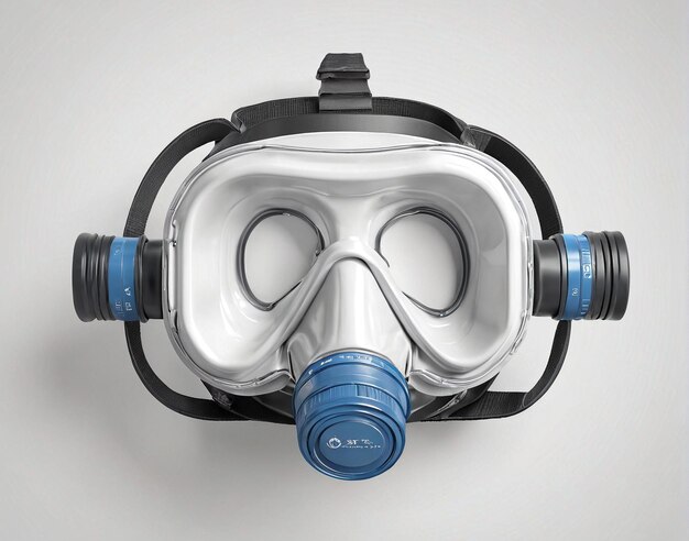 a gas mask with a gas mask attached to the side