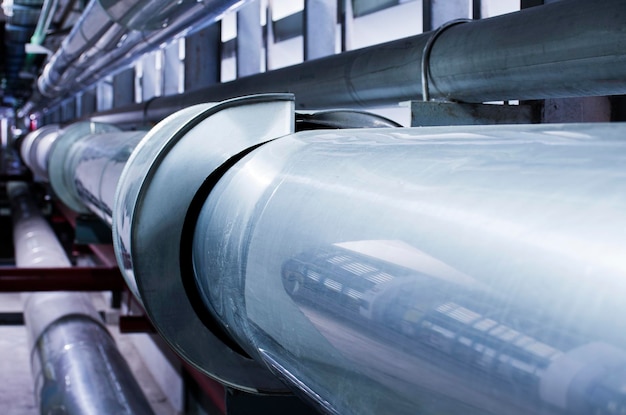 Photo gas pipelines for industrial plants