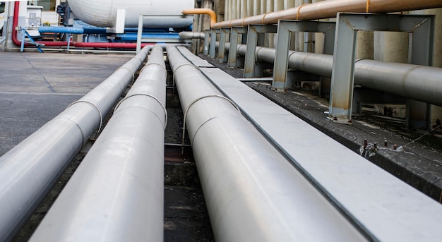 Gas pipelines for industrial plants