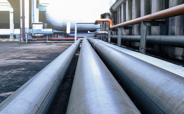 Gas pipelines for industrial plants