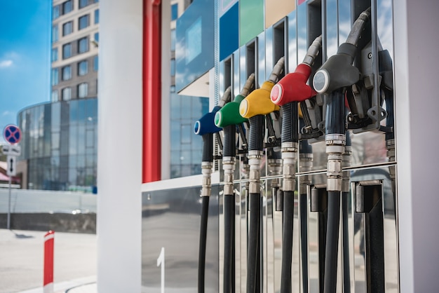 Gas station petrol car refueling