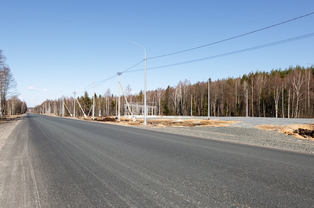 Фото Строящаяся азс возле дороги