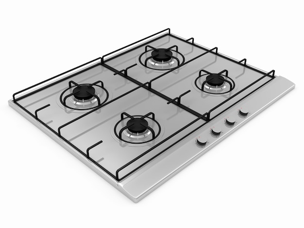 Газовая плита, изолированные на белом фоне