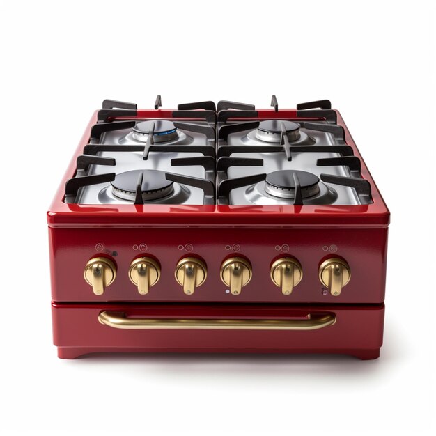 Gas stove with white background high quality ultra