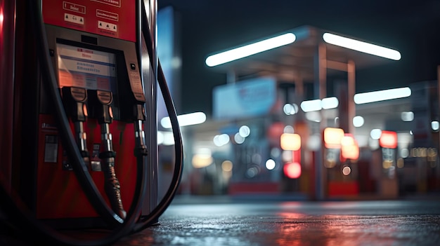 Photo gasoline station close up