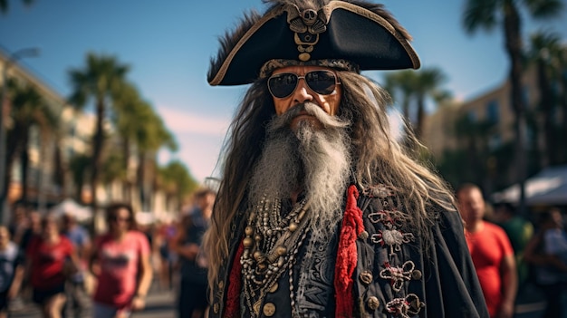 Gasparilla pirate festival florida usa january picture Ai generated art