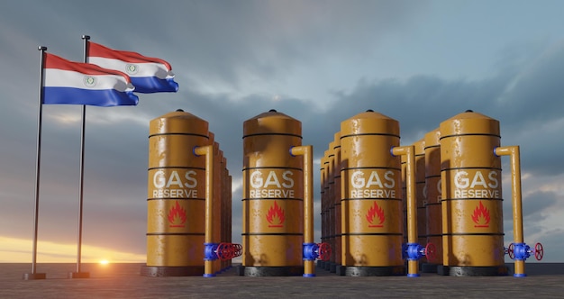 Gasreserve Paraguay Gasopslagreservoir Paraguay Aardgastank