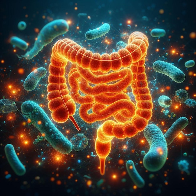 Photo gastroenteritis model bacteria floating