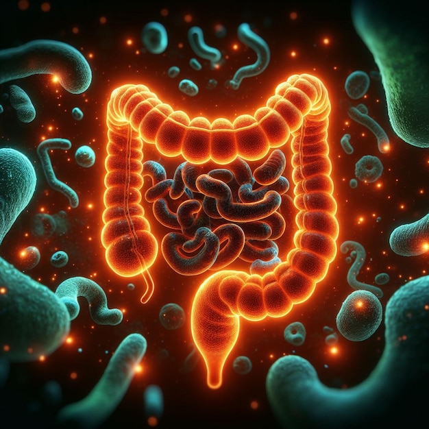 Gastroenteritis model bacteriën drijvend