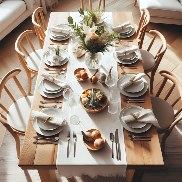 Gastronomic Delight A Sumptuous Lunch Spread on a Table