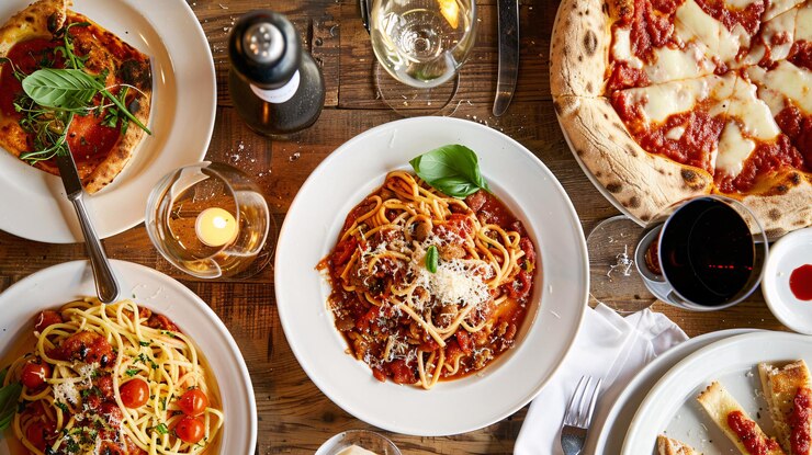 Foto gastronomie italië eten pizza