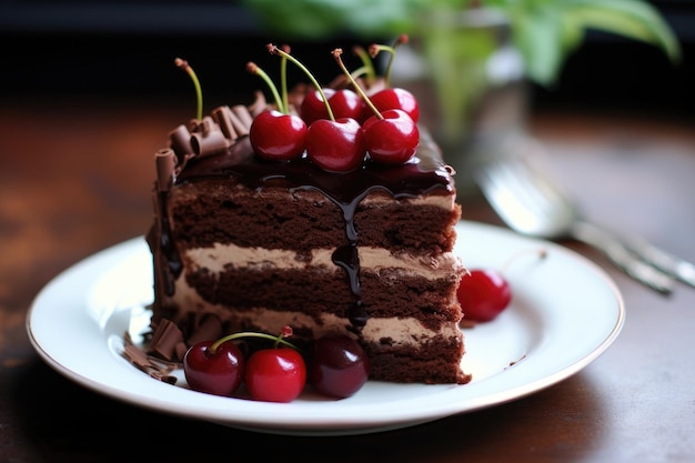 Gastronomische chocolade-kersencake