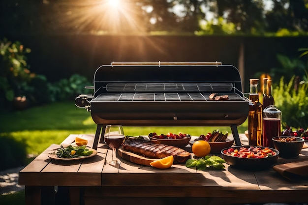 Foto la gastronomia all'aperto cattura i sapori della natura