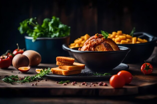 사진 자연 의 맛 을 포착 하는 야외 의 요리