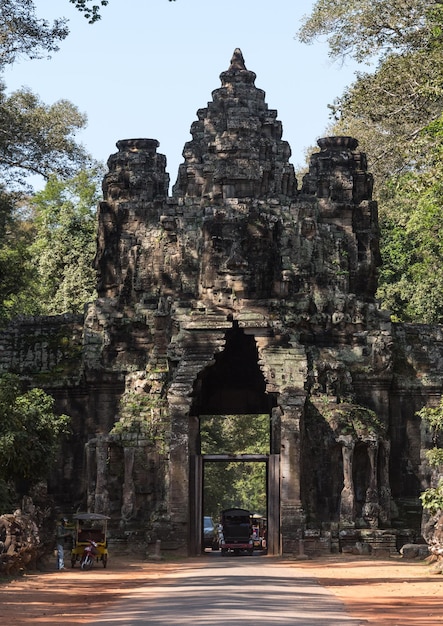 Gate in Angkor Thom Ankor Wat Cambodia