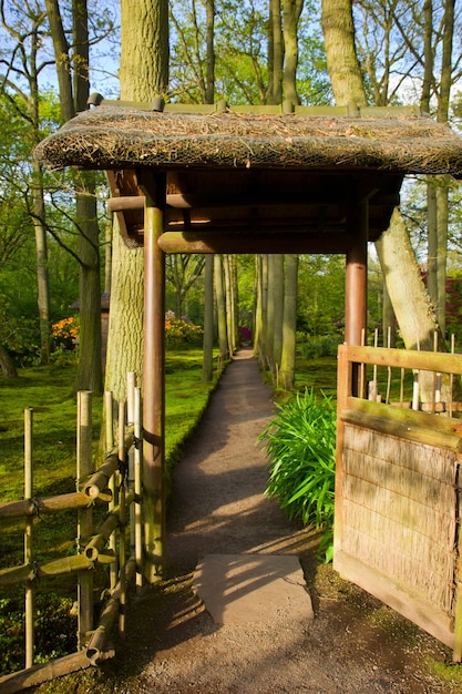 Gate to japanese garden, Den Haag, Holland