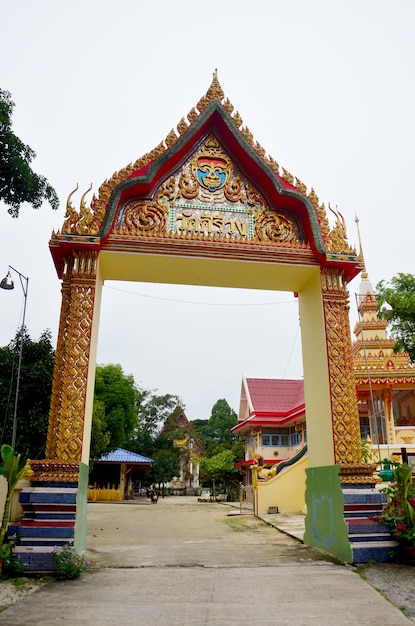 Gate of Khiri Wong temple at Ban Khiri Wong village in Nakhon Si Thammarat Thailand