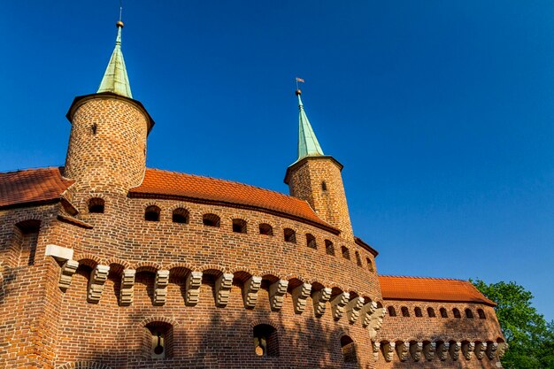 A gate to Krakow the best preserved barbican in Europe Poland