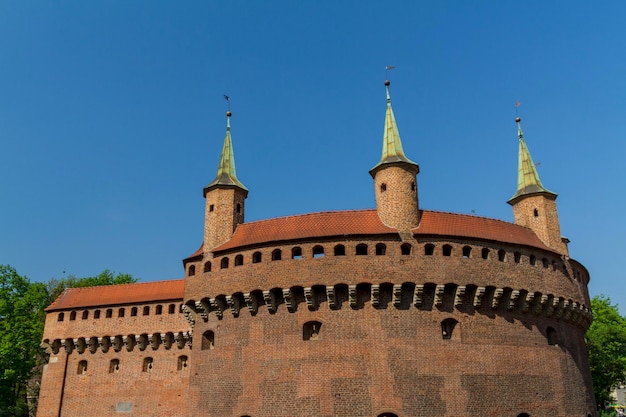 A gate to Krakow the best preserved barbican in Europe Poland