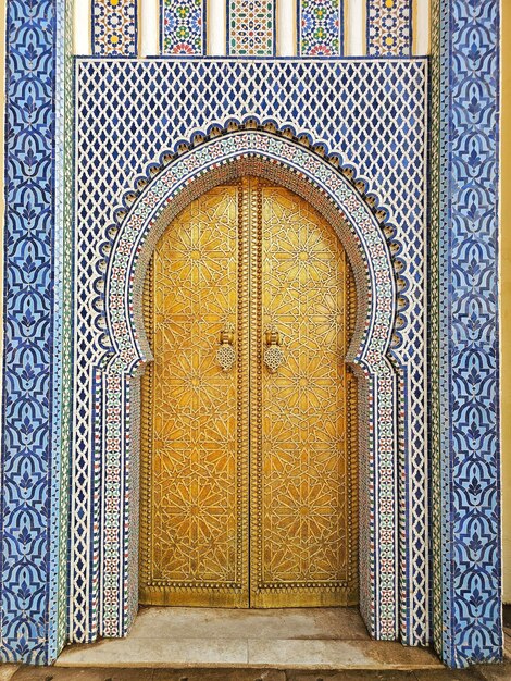 Gate of the royal palace in Fez Morocco