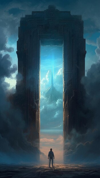 The gate of the sky is a fantasy fantasy artwork