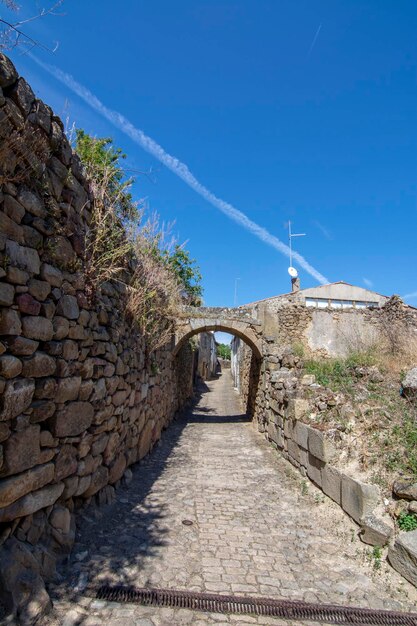 Gate of the walled enclosure of Pinhel Castle in the district of Guarda Portugal