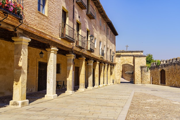 Gateway to the city on the medieval stone wall in the village of Burgo de Osma Soria