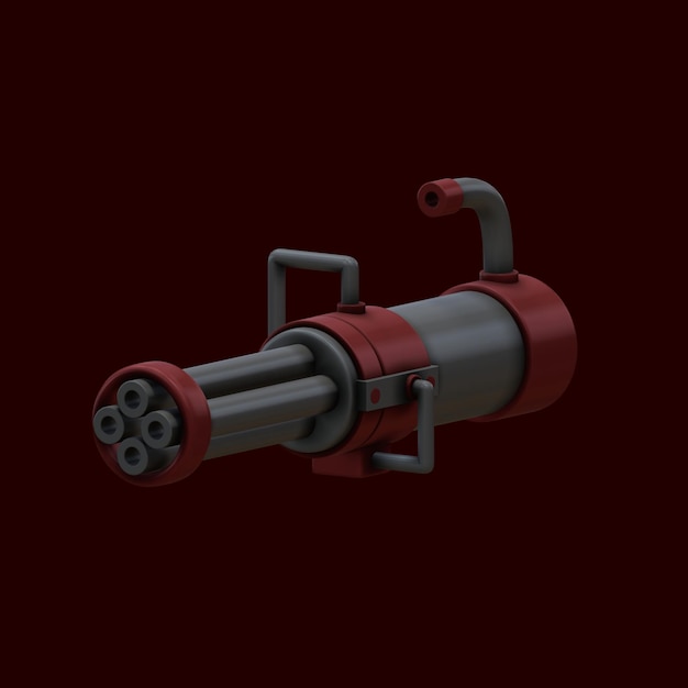 Photo gatling gun 3d modeling