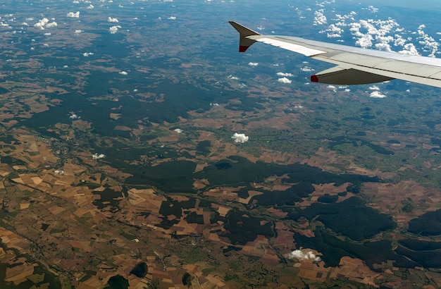 Gatwick london aerial view panorama from airplane