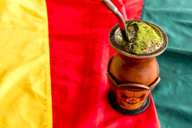 Gaucho tradition yerba mate chimarrao Ilex paraguariensis