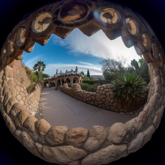 Gaudi's Park Guell Photograph of Unique Architecture and Beautiful Views of Barcelona