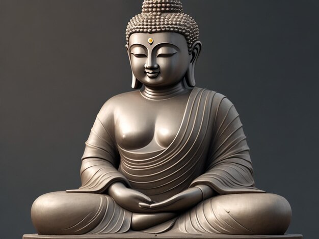 Gautam Buddha portrait statue Generative AI