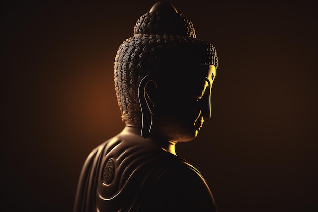 ゴータマ ブッダ ヒンズー教仏教の精神性と悟りのシンボル ブッダ プルニマ背景 高品質の 3 d イラスト