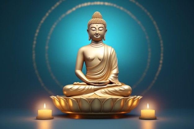 Gautum buddha vesak purnima statue symbol of peace