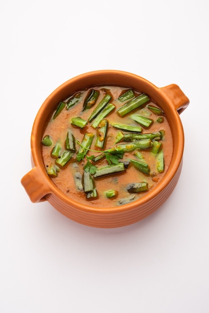 Gavarfali or gawar or Gavar sabzi recipe made using cluster beans in gravy or dry fry