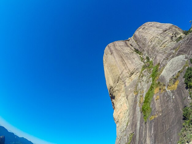 Gavea stone in Rio de Janeiro with a beautiful blue sky.