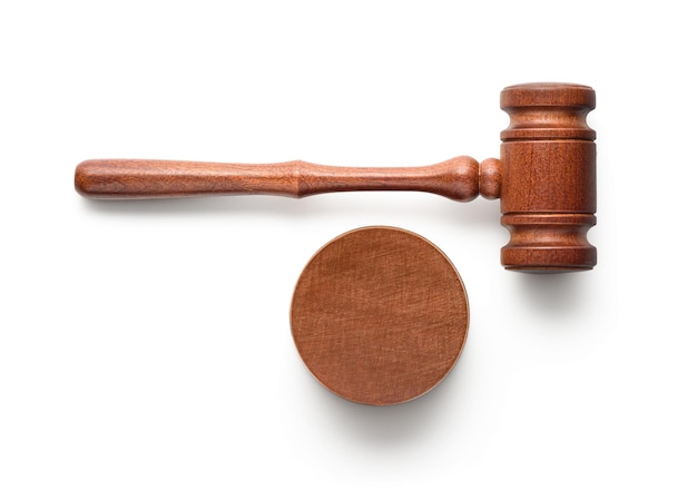 gavel isolated on white background