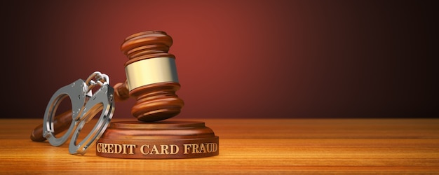 Gavel and word Credit card fraud on sound block