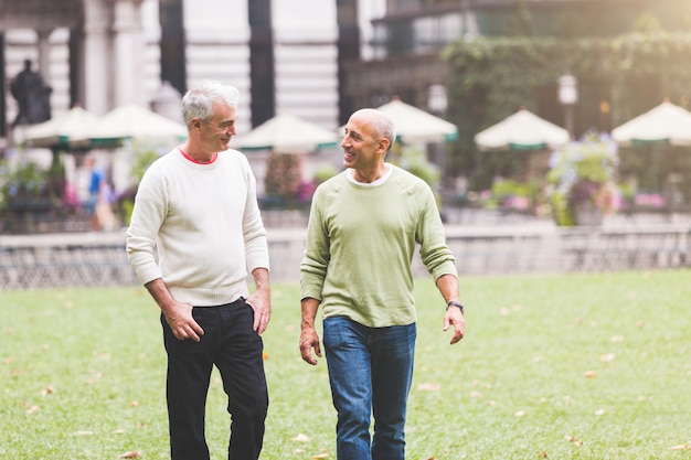 Gay Couple at Park in New York