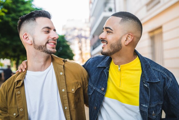 Gay couple spending time together.