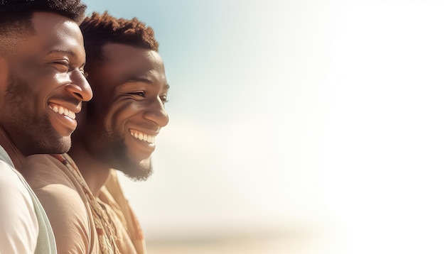 gay koppel op het strand zwarte geschiedenis maand