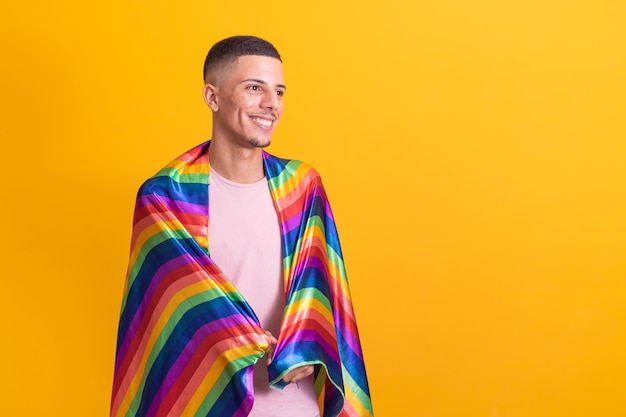 Gay man smiling looking at camera