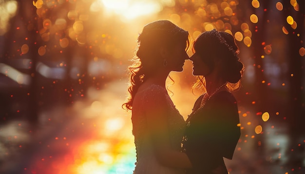 Foto il matrimonio gay di due ragazze lesbiche