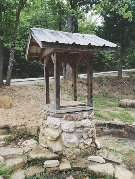 Gazebo in het bos