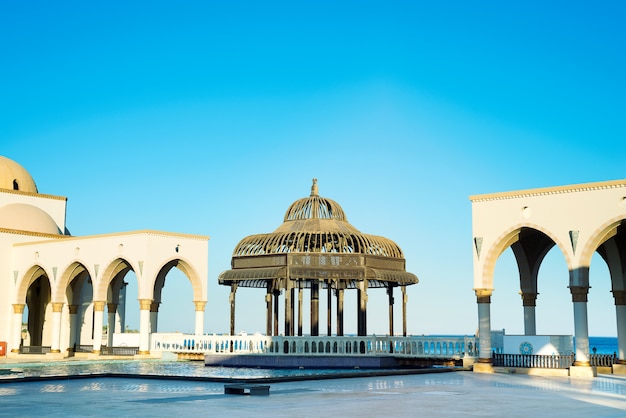 Gazebo on square of colored fountains at Sahl Hasheesh