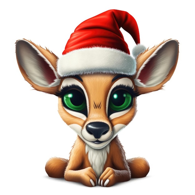 Gazelle wearing Santa Hat