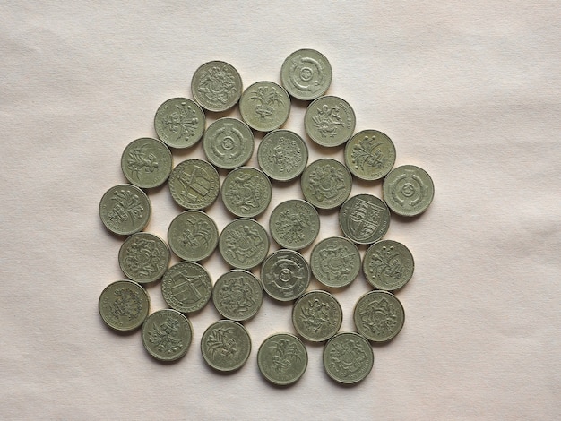 Photo gbp pound coins