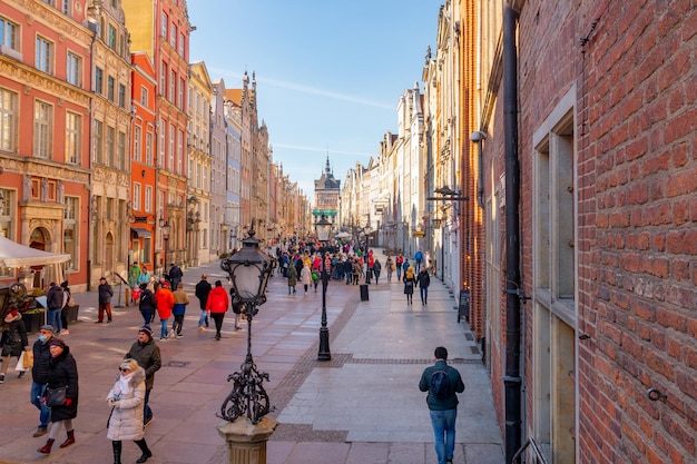 Gdansk Poland 11 March 2022 Amazing architecture of the old town of Gdansk