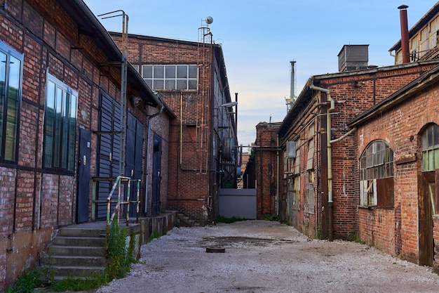 Gdansk Poland June 26 2023 Industrial part of the city Factory districts